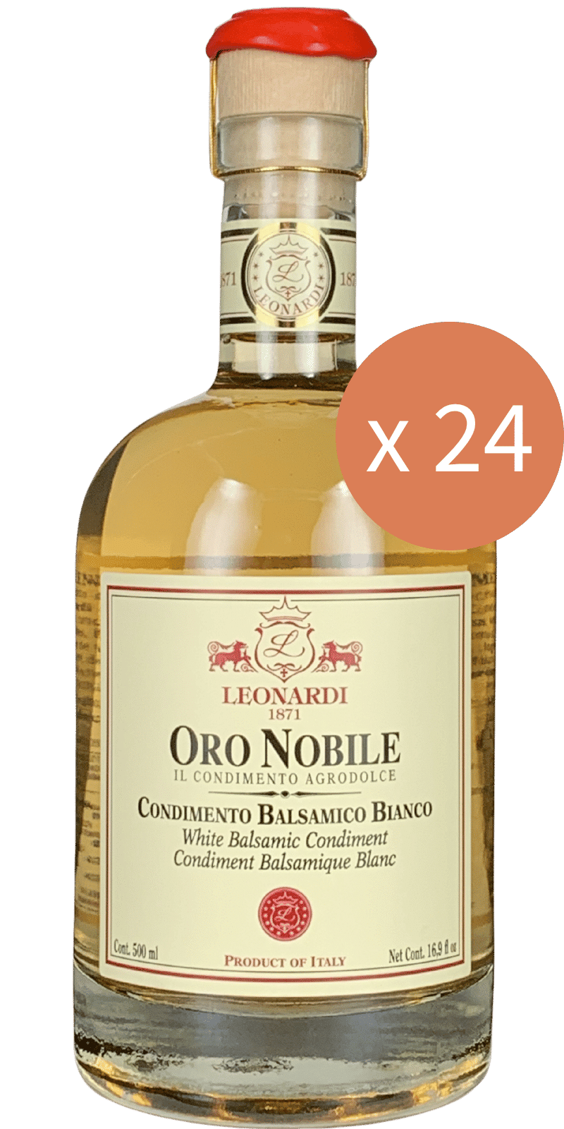 24er Sparpaket - Acetaia Leonardi Oro Nobile Condimento Balsamico Bianco 500ml