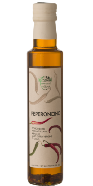 Condimento aromatizzato c/peperoncino a base di olio extra vergine Frantoio Bonamini