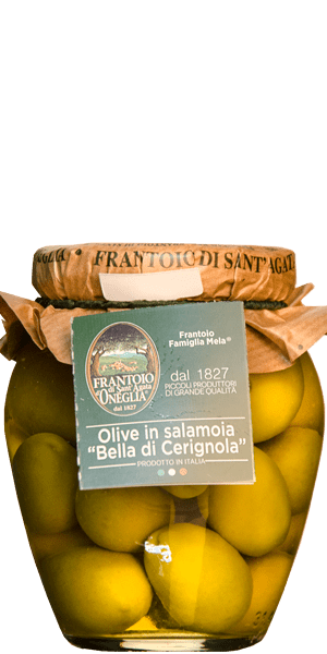 Frantoio di Sant'Agata D'Oneglia Olive in Salamoia "Bella di Cerignola" 290g