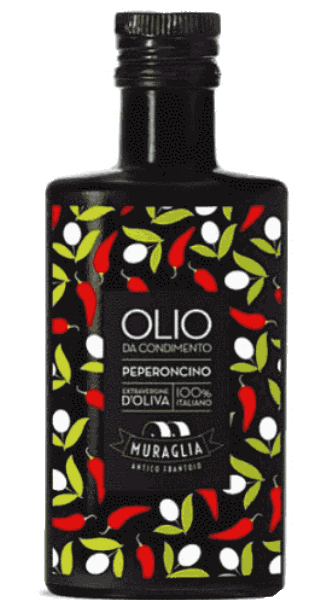 Frantoio Muraglia Olio Extra Vergine di Oliva da condimento Peperoncino - mit Chilischoten
