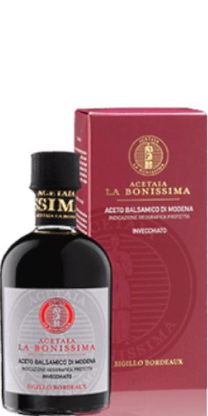La Bonissima Sigillo BORDEAUX Invecchiato Aceto Balsamico di Modena