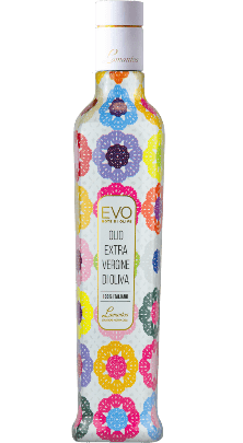 Olio Extra Vergine di Oliva Fruttato Medio Flasche Motiv Uncinetto Lamantea 500ml