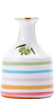 Olio Extra Vergine di Oliva Fruttato Medio Orcio Tonkrug kantig bunt Lamantea 250ml