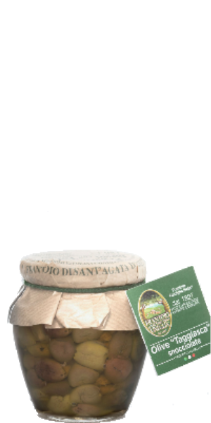 Olive Taggiasca snocciolate/entkernt in olio extra vergine di oliva Frantoio di Sant'Agata 480g