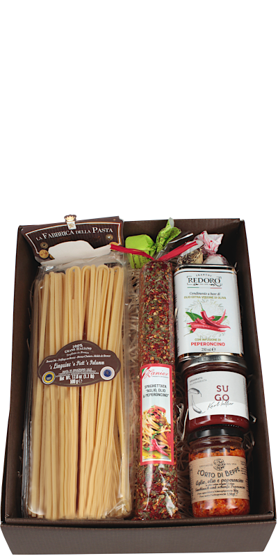 Pasta-Set mit feuriger Note