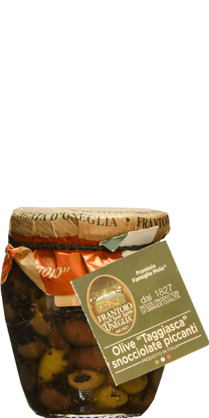 Sant'Agata Olive Taggiasche Snoccolate Piccanti Entkernte Taggiasca Oliven Scharf d'Oneglia
