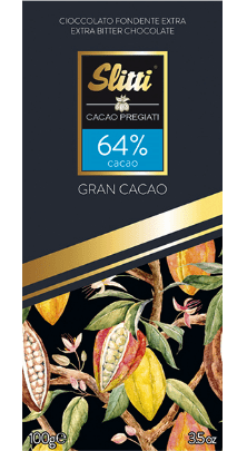 Slitti Gran Cacao 64% Kakao Edelbitter Schokoladentafel