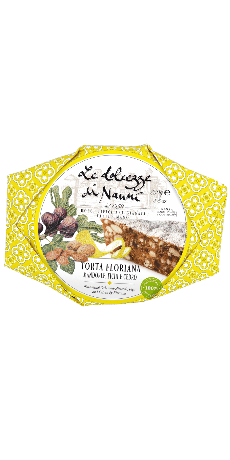 Torta Floriana Fichi e Noci 250g - Le Dolcezze di Nanni