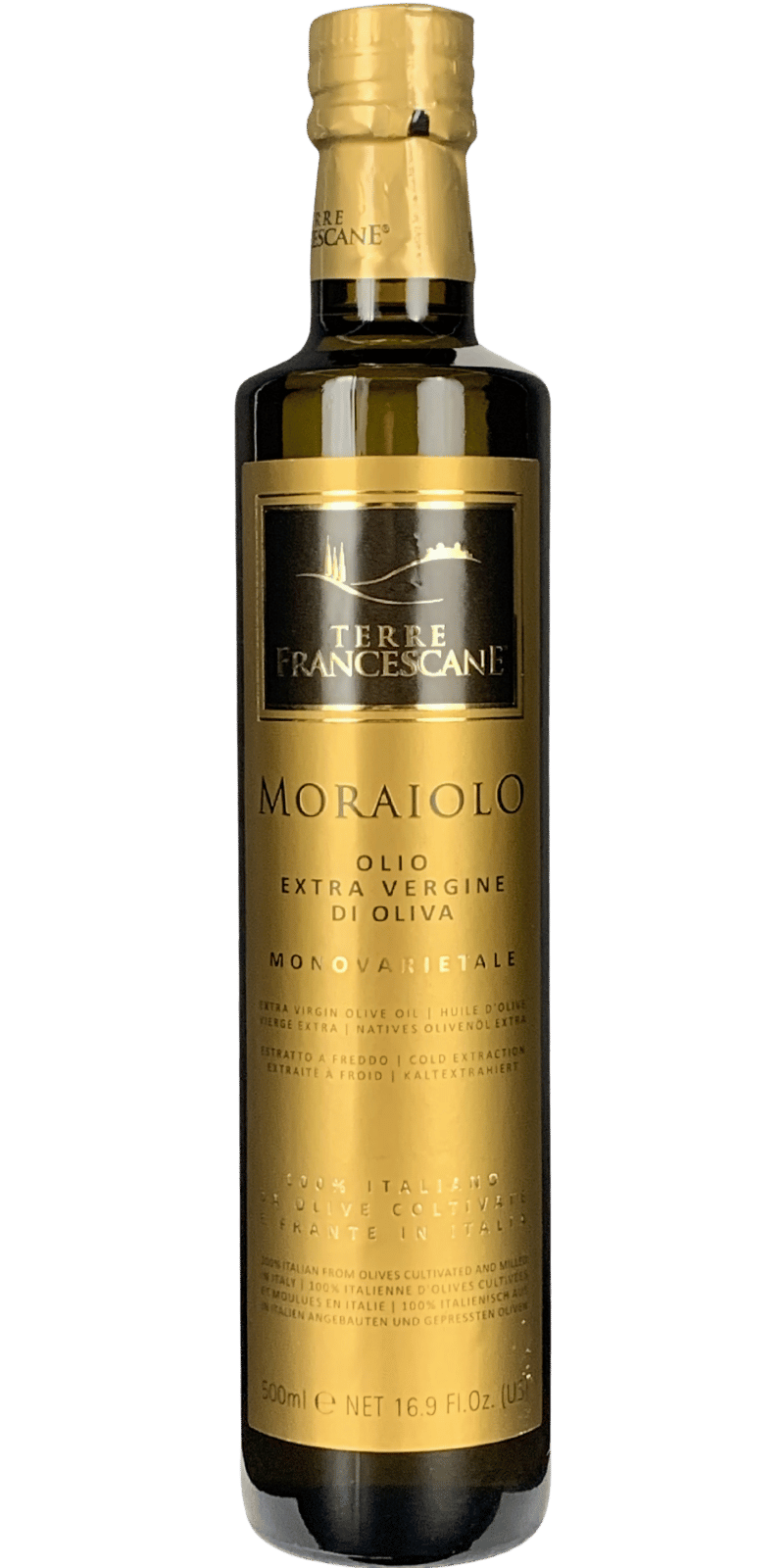 Monovarietale Moraiolo Olio EVO Italiano - Terre Francescane