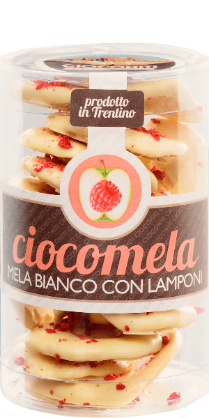 Ciocomela weißer Apfel mit Himbeere Ciocomiti