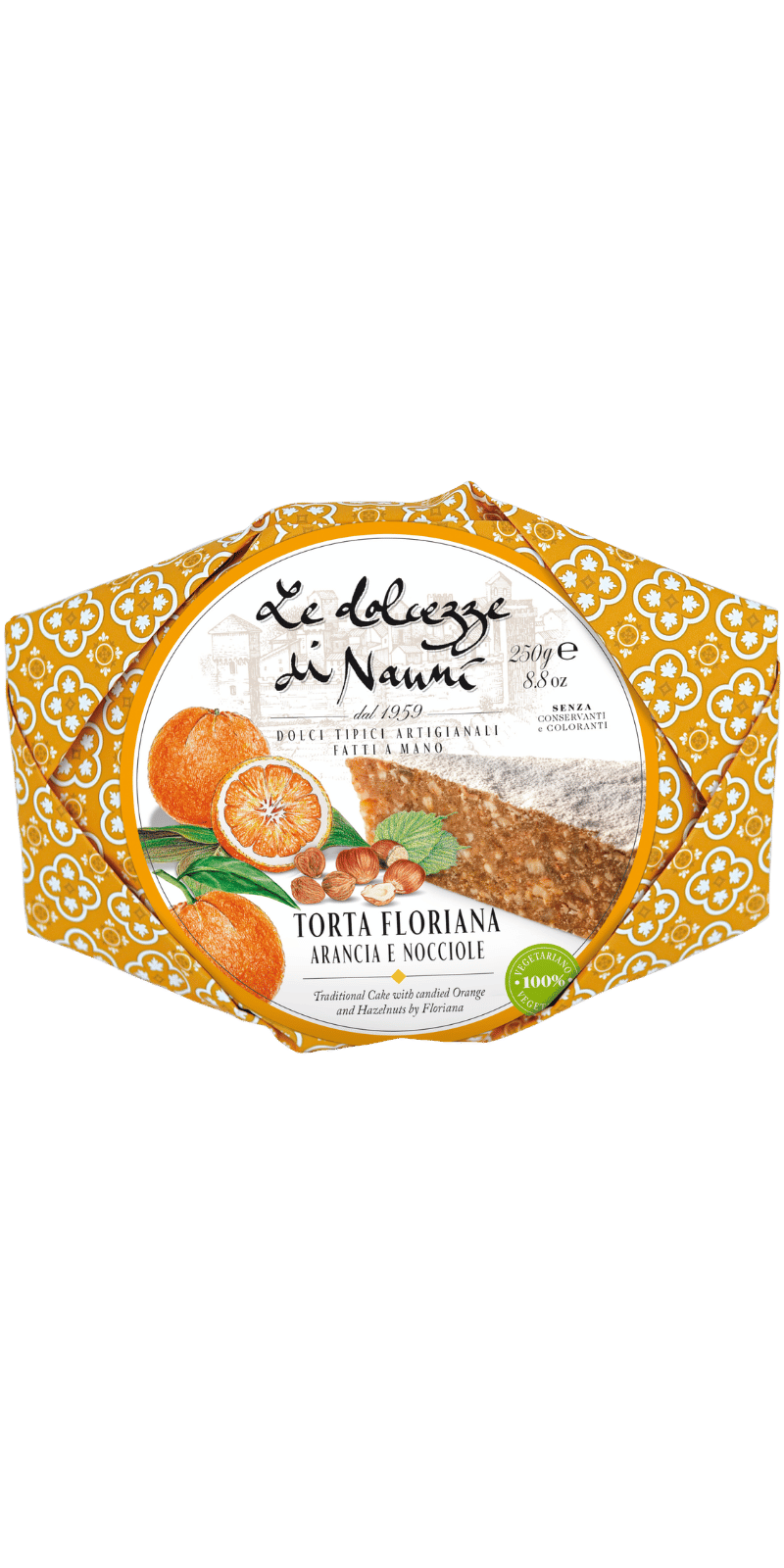 Torta Floriana Arancia e Nocciole 250g - Le Dolcezze di Nanni