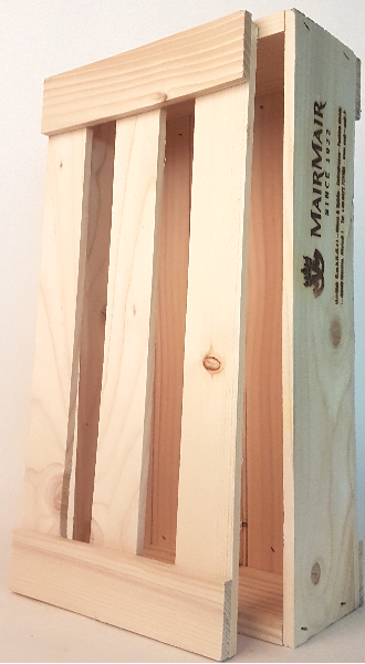 Holzkiste für 2 Weine/Flaschen - Geschenkkiste