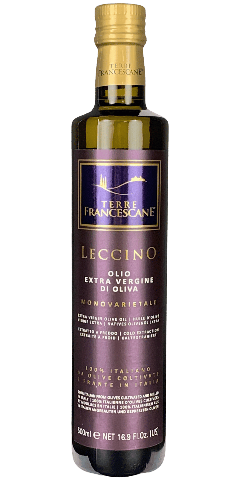 Monovarietale Leccino Olio EVO Italiano - Terre Francescane